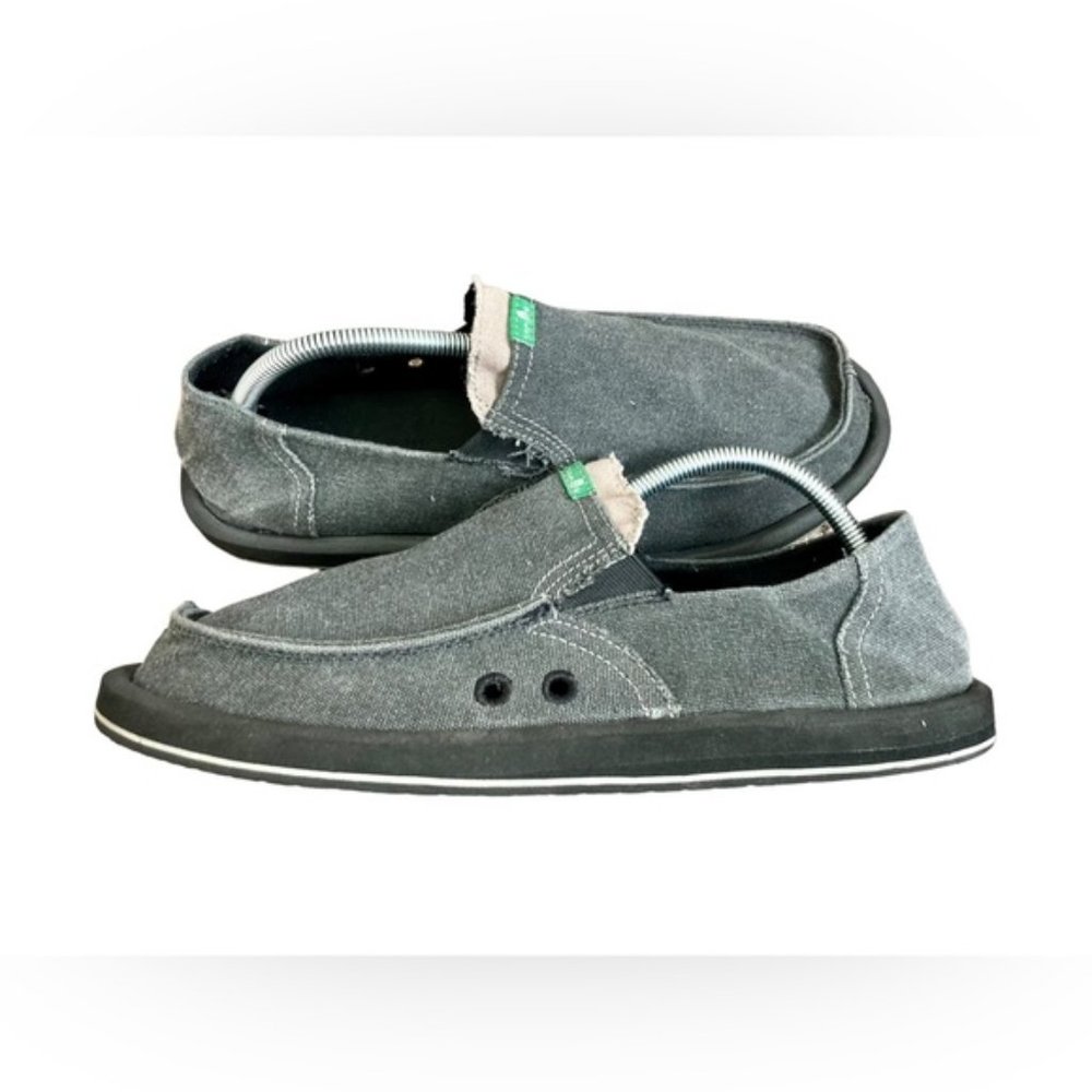 Sanuk Vagabond Charcoal Slip On Loafers Men’s Size 10 EUC